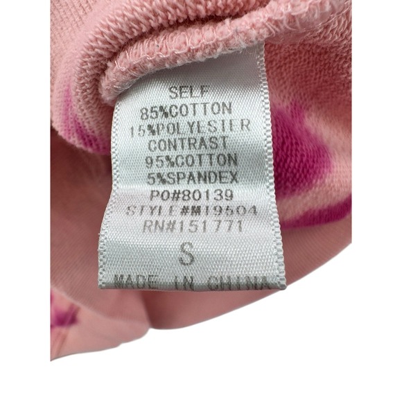 Le Lis Collection Pink Tie Dye‎ Womens Small Crew Neck Pullover Sweatshirt - Picture 3 of 5